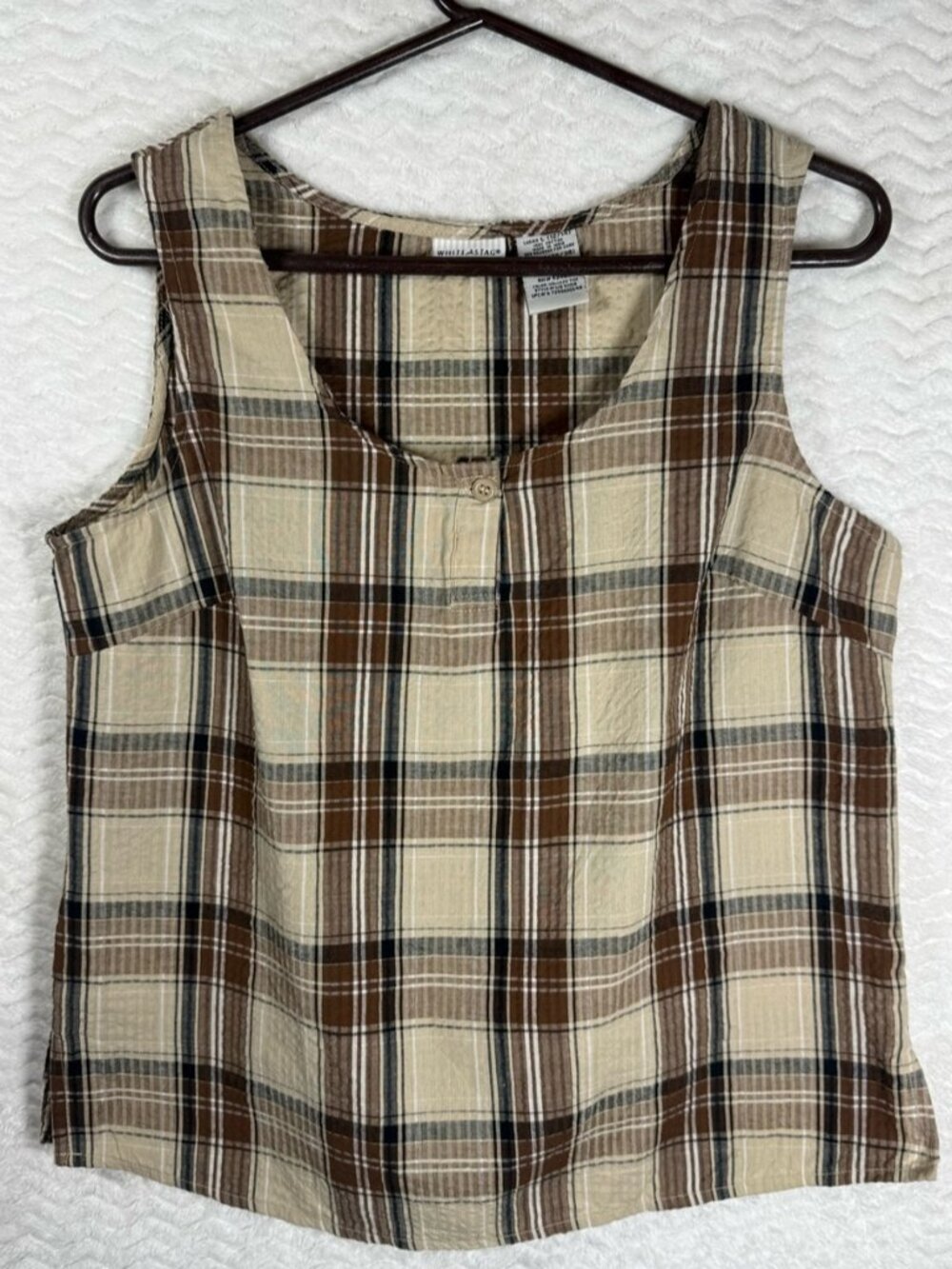 Brown Plaid Flannel Shirt - Picture 1 of 3